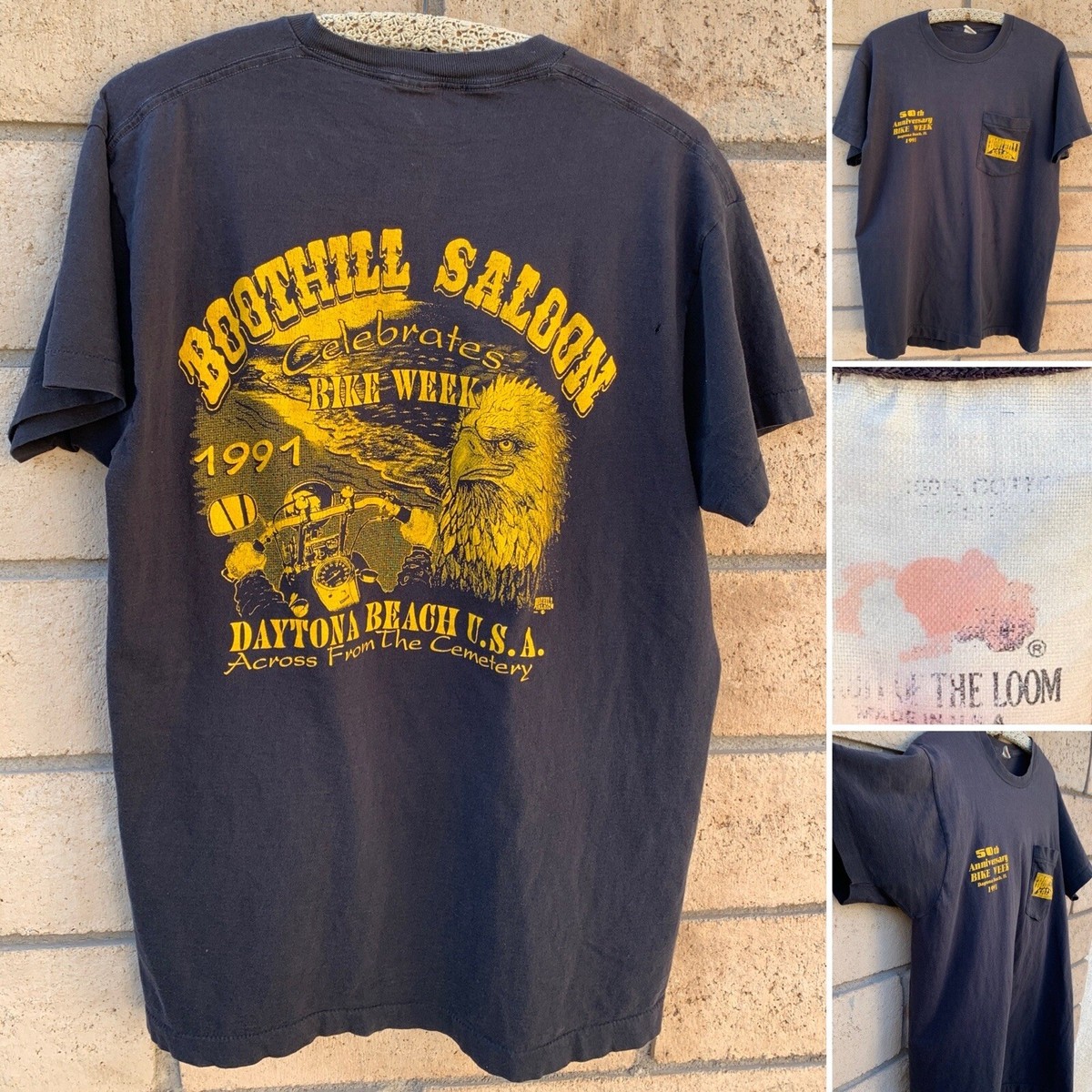 Vintage 50th Anniversary Bike Week Daytona Beach 1991 Boothill 