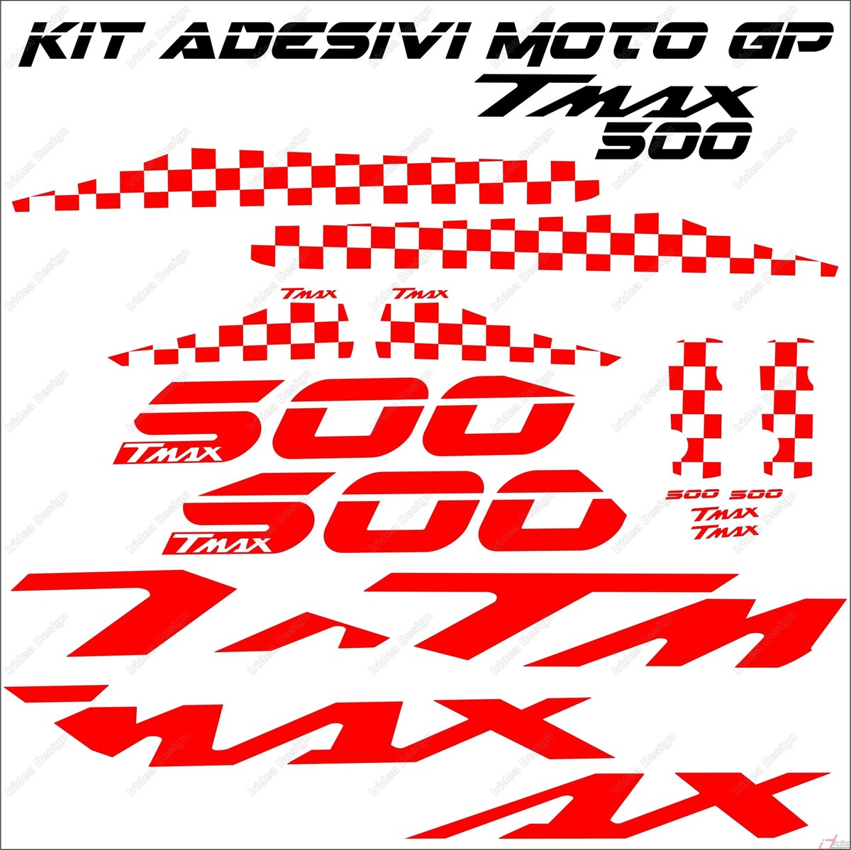ADESIVI SPORT SCOOTER GRAFICA COMPATIBILE YAMAHA TMAX T MAX 500 01 - 7