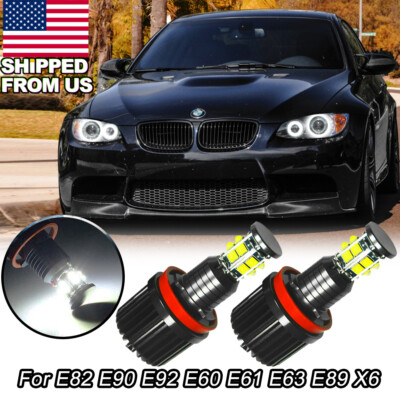 2 Luci Angel Eyes LED 10W Per BMW E90/E91 3 Serie (2006-2008) – Rosso, Bianco O Blu, Impermeabili E Plug&Play