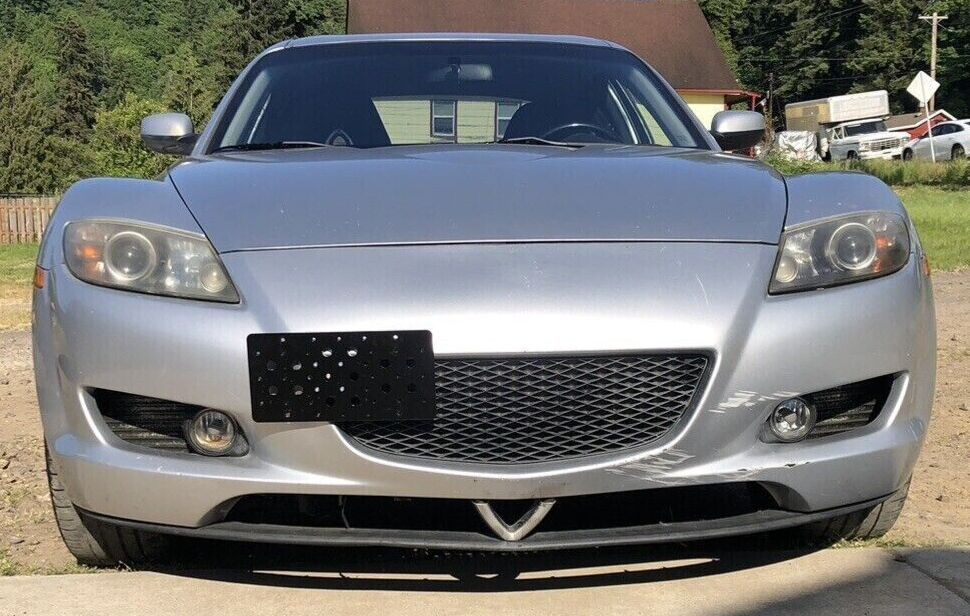 Front Bumper Tow Hook License Plate Mount Bracket For Mazda RX8 RX
