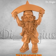 3D stl file relief GNOME for CNC router cnc machine milling