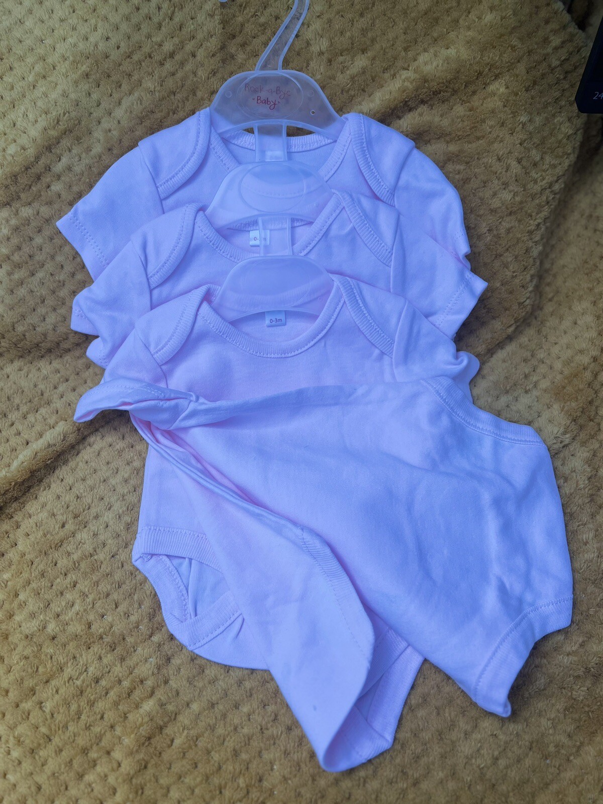 3 Pack baby bodysuits Girls Vest 03 months Pink eBay