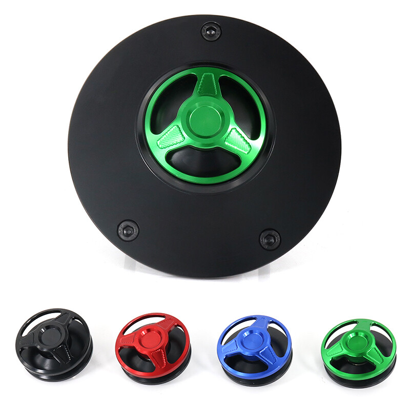 CNC Aluminum Keyless Fuel Gas Tank Cap Cover Fit For Kawasaki Z125