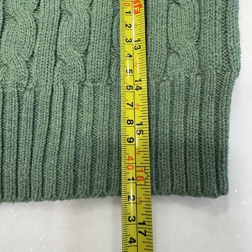 Ralph Lauren Girls Kids Cotton Cable Knit Pullover Sweater Sage Green Sz 6 - Picture 6 of 9