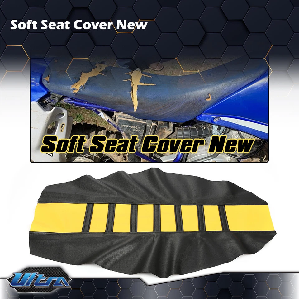 Universal Fit Yamaha Suzuki Honda Kawasaki Dirt Bikes Seat Cover Yellow - Image 4 of 4