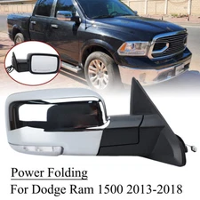 Right Passenger Chrome Side Mirror W/Turn Signal Heated For Ram 1500 2013-2018