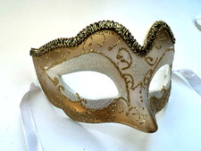 Gold Half Face Masquerade Mask Venetian Mask