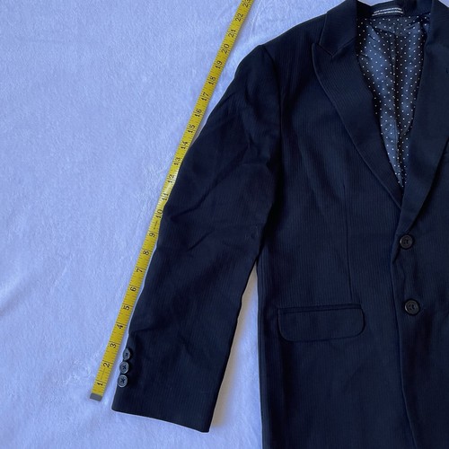 Van Heusen Suit Jacket 12 Black Blazer Modern Stretch Long Sleeve Pocket Button - Picture 7 of 22
