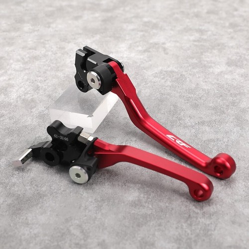 CNC Pivot Brake Clutch Levers Red For HONDA CRF450L 2019-2021 CRF450RL 2021-2025 - Picture 4 of 5