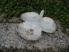 Antique ceramic dish - Dover crested ware porcelain oyster dish - table decor