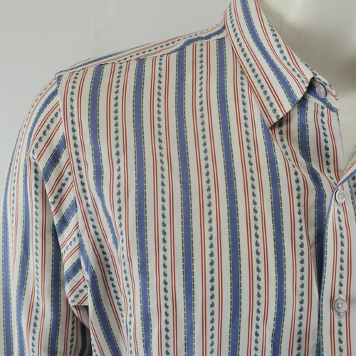 Robert Graham Flip Cuff Long Sleeve Button Up Shirt Mens XL Classic Fit Stained - Picture 2 of 15
