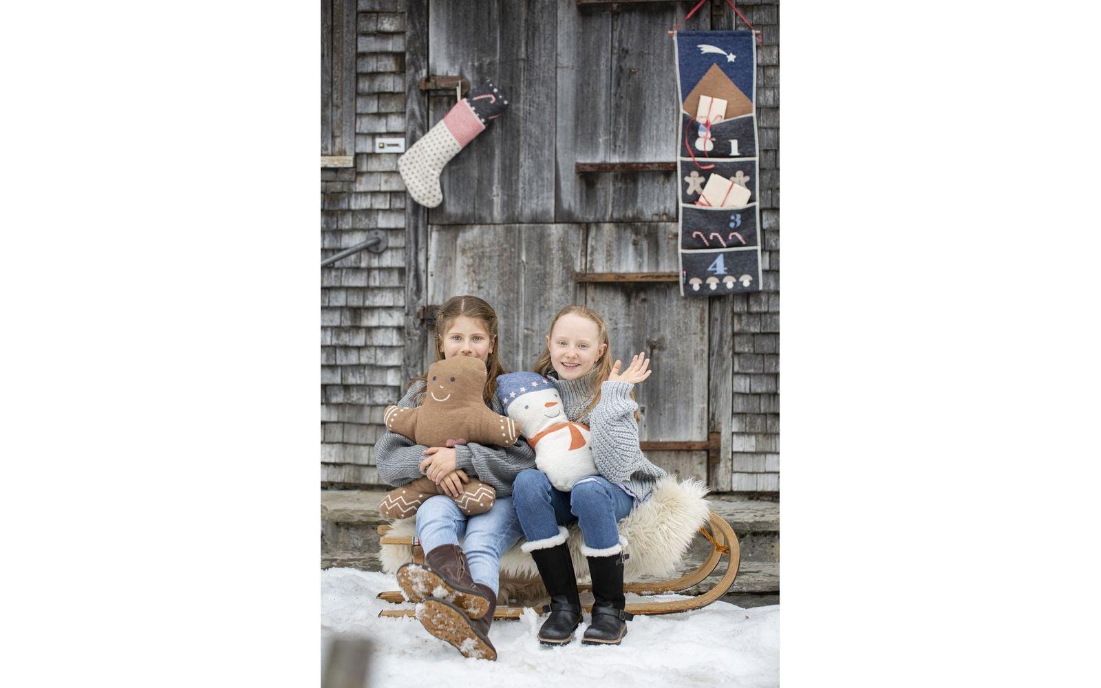 David Fussenegger Kissen inkl. Füllung SILVRETTA Schneemann rohweiß