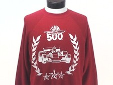 INDIANAPOLIS MOTOR SPEEDWAY Indy 500 Vintage 80s Racing Sweatshirt Red Size L