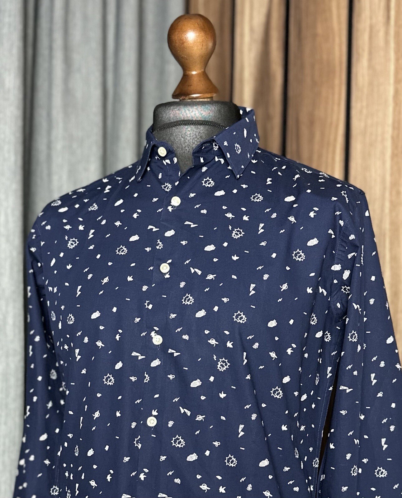 Knowledge Cotton Apparel Print Organic Shirt Long… - image 4