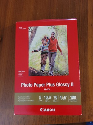 Photo Paper Plus Glossy II PP301 5x7 100 Sheets Canon