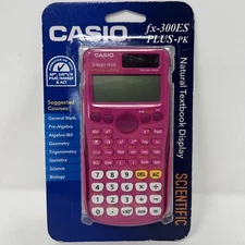 Casio FX-300ESPLUS-PK Fraction & Scientific Calculator - Pink