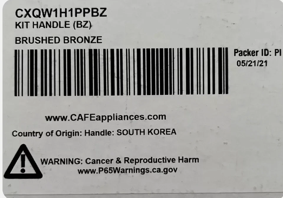 CAFÉ/GE BRUSHED BRONZE HANDLE KIT (#1)#CXQW1H1PPBZ FOR BEV/WINE COOLERS,C-pics - Image 3 of 4