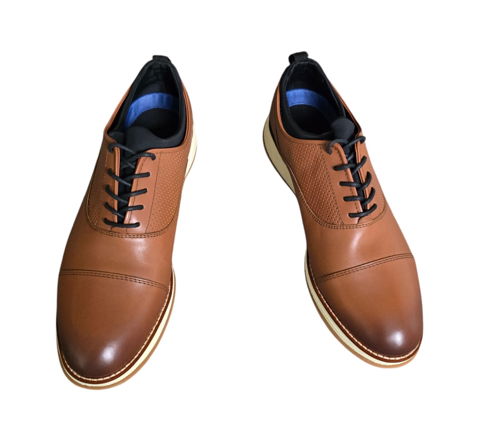 SAOLA Scarpe Oxford da uomo Vince Camuto Jaga taglia 12M in pelle marrone