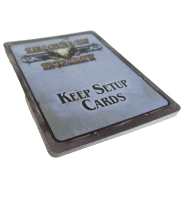 LEAGUE OF INFAMY Kickstarter Box KEEP SETUP CARDS Mantic Games NEW!!