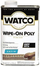 Rust-Oleum Satin Watco 68141 Wipe-On Polyurethane Finish, Quart