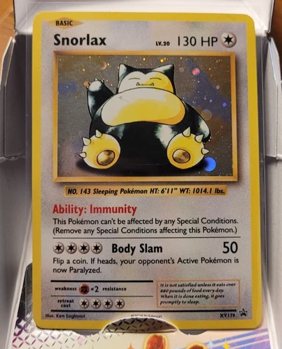 Pokémon TCG Snorlax XY179 Holo Promo Card Black Star Promos NM