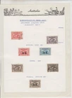 Stamps 1931 Australia Kingsford Smith on album page inc OS overprints cto