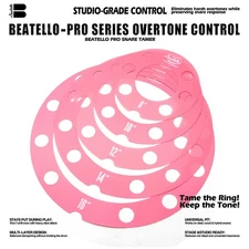 Beatello 5x Tone Control Rings Drumhead Mute Pack 8'' 10'' 12'' 14'' 16'' -PINK