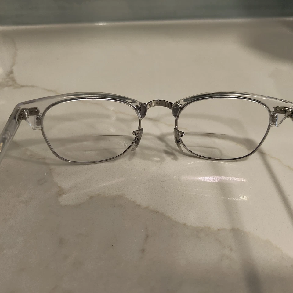 Gafas Ray Ban Clubmaster Optics RB5154 blancas pulidas transparentes (marcos) Foto 4 de 4