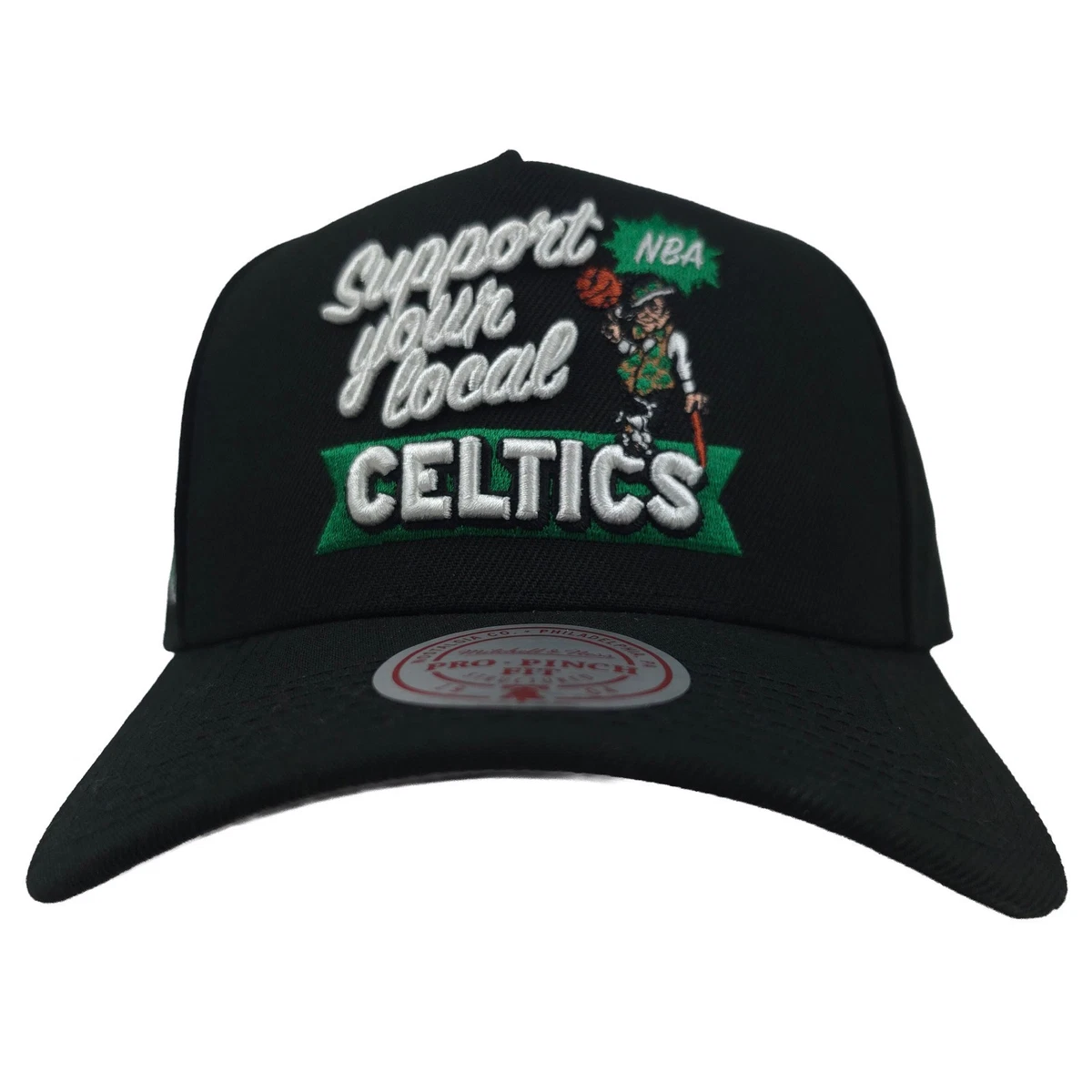Mitchell & Ness NBA Snapback Cap Classic Red Curved Eazy Boston Celtics black