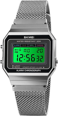 Classic Unisex Women'S Men'S Digital Multifunction Sports Watch Stainless Steel