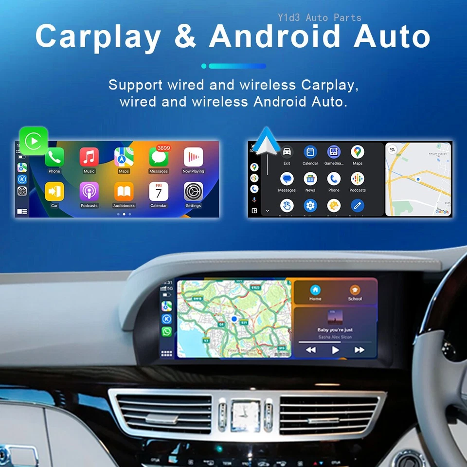 Radio estéreo Android coche GPS 10,25"" para Mercedes Benz S W221 2006-13 RHD 8+128G Foto 3 de 4