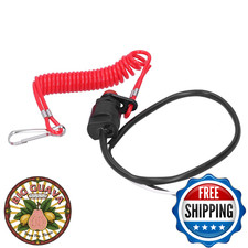 XHIKOWAT Universal Boat Outboard Motor Stop Switch Safety Tether Lanyard Kit Cli