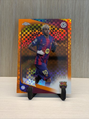 2025-26 Topps Chrome UEFA CC Lamine Yamal Orange X-Fractor /25 Barcelona FC