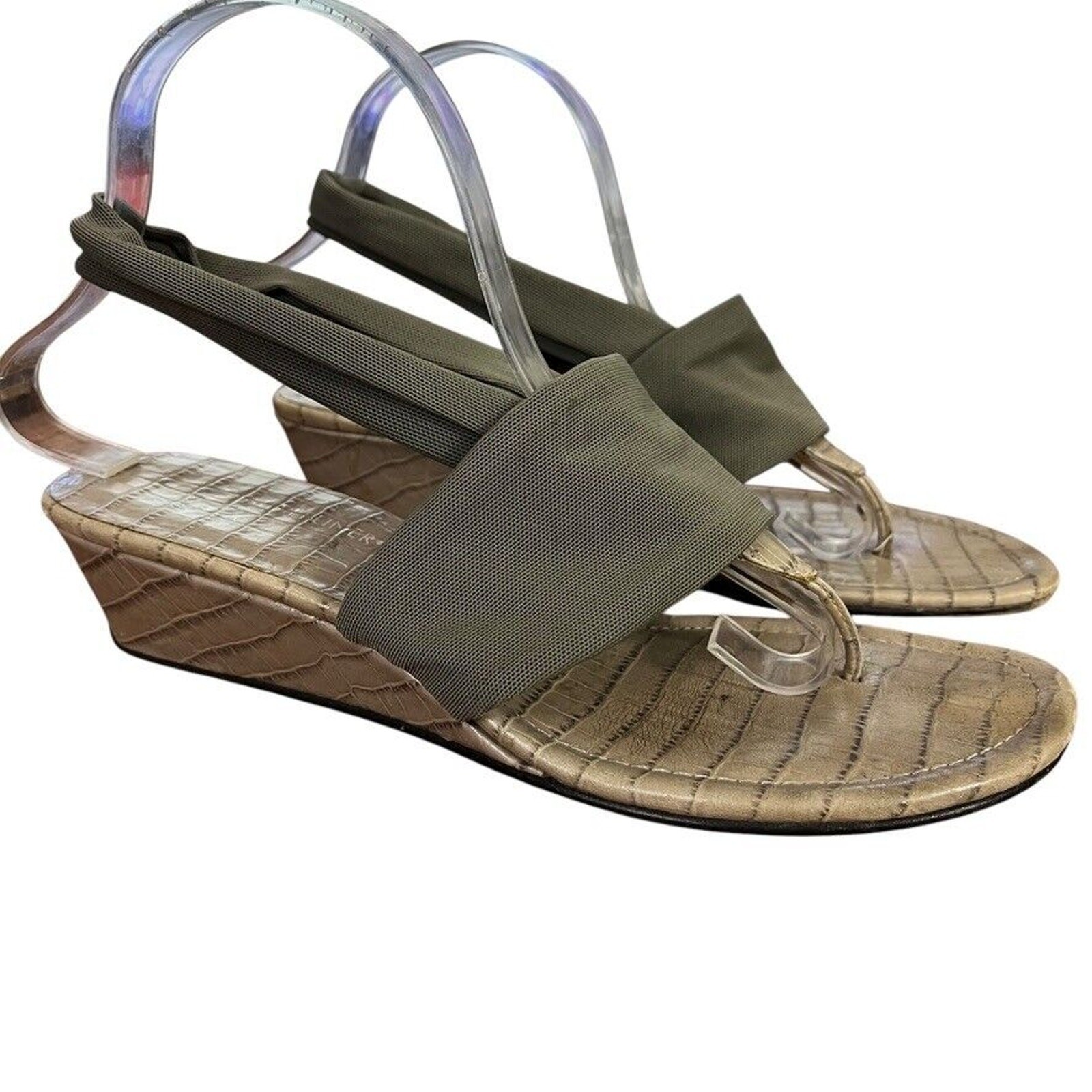 SAOLA Donald J Pliner zeppa donna sandali infradito suola pelle scarpe taglia 9