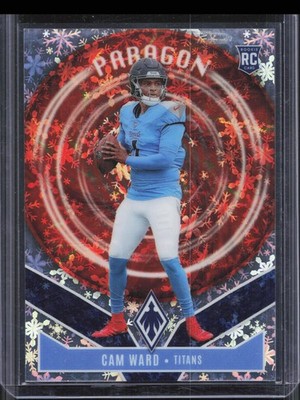 2025 Panini Phoenix Cam Ward #2 Paragon Silver Winter Prizm /199 Titans 