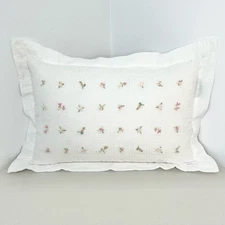 Lauren Ralph Lauren Embroidered Floral Goose Down Rectangular Accent Pillow