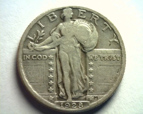 1928 STANDING LIBERTY QUARTER VERY FINE VF NICE ORIGINAL COIN FROM BOBS COINS