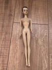Vintage Barbie Doll #2/3/4? Brunette No Hair Roman Numerals Damaged Feet B36