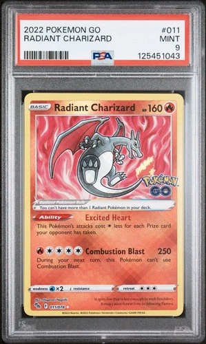2022 POKEMON GO #011 RADIANT CHARIZARD PSA 9