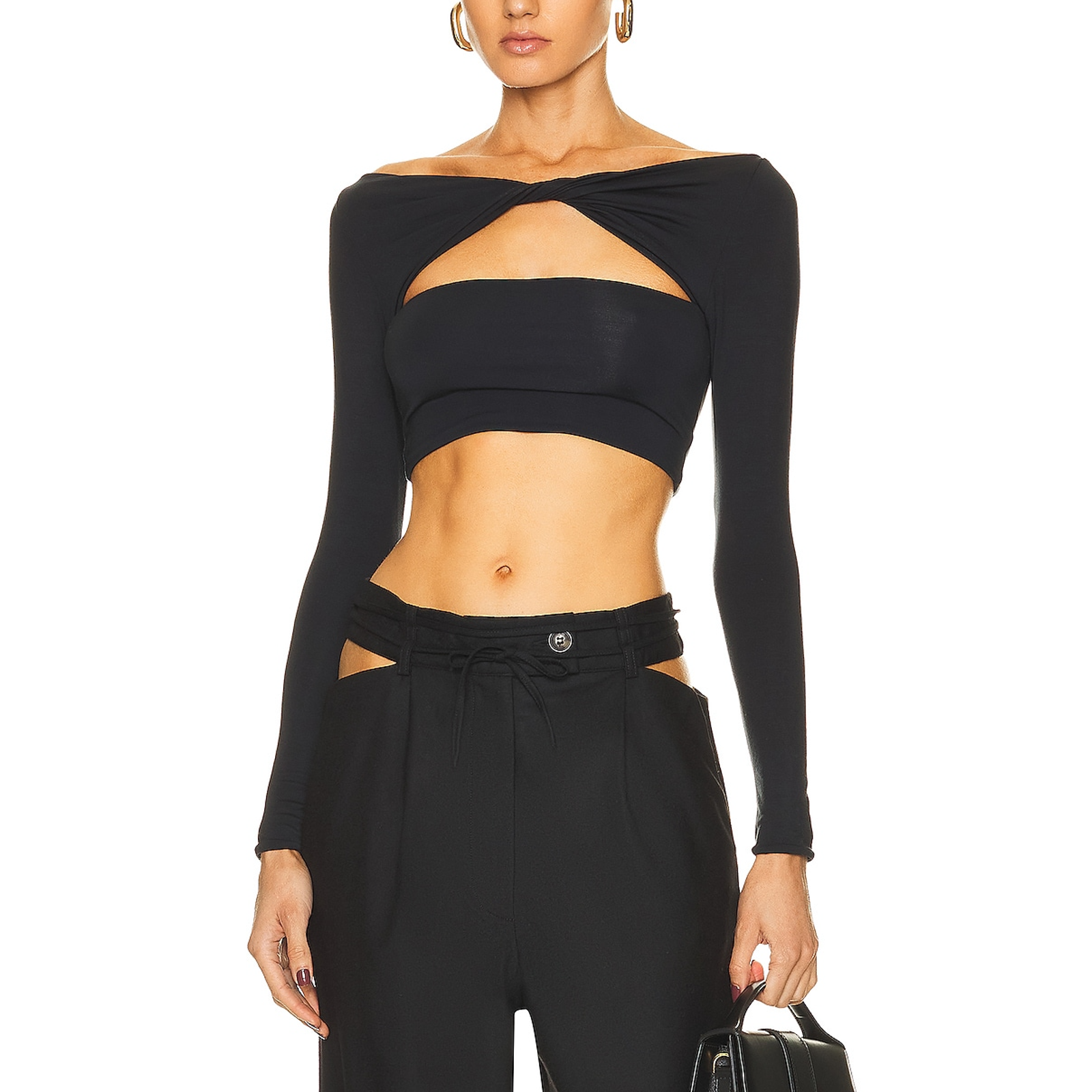 Ser.o.ya Cutout Black Ellis Top Size S