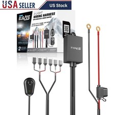 Elevate 2-Light Wiring Harness Off-Road Remote Control Strobe Mode Universal New
