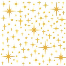AOWDIAO Glitter Gold Star Peel and Stick Wall Decals - 120 Pcs, Assorted