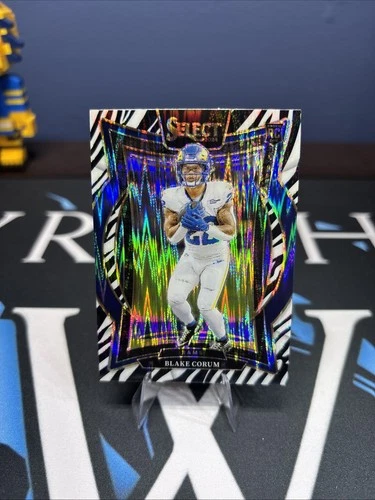 2024 Panini Select - Concourse Blake Corum #9 Zebra Shock Prizm (RC)
