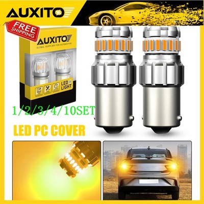 CANBUS ERROR FREE P21W 1156 7506 BA15S AMBER CAR LED TURN SIGNAL Bulb 1~10Set