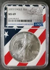 2003 $1 American Silver Eagle Dollar NGC MS69