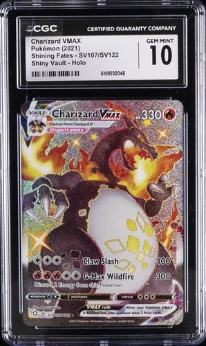 2021 POKEMON SHINING FATES SHINY VAULT - HOLO CHARIZARD VMAX CGC 10 GEM MINT
