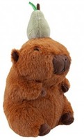Capybara Mit Birne PlüSch 15Cm Kuscheltier Stofftier Wasserschwein Merch Plush