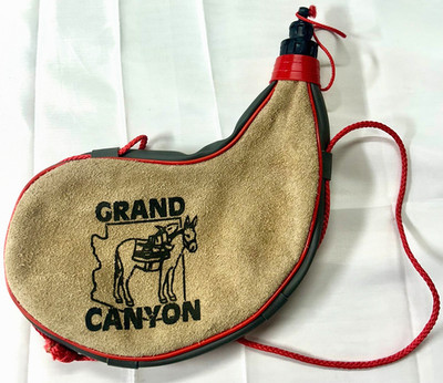 Grand Canyon Mule Ride Phantom Ranch Leather Souvenir Bota Bag Water Bladder