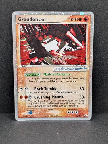 Groudon ex 93/101 Hidden Legends Holo Rare Pokemon TCG Vintage WOTC MP+