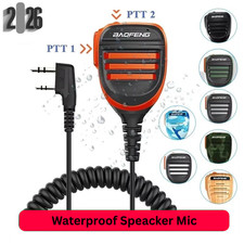 Baofeng Walkie Talkie Speaker Microphone Waterproof PTT Mic For UV-5R UV-16 UV-1
